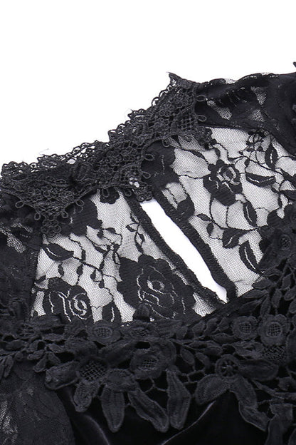 Dark Lace Curve Gothic Dress