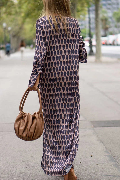 Vestido casual con estampado ovalado para mujer