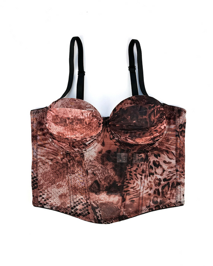 Printed Fishbone Corset