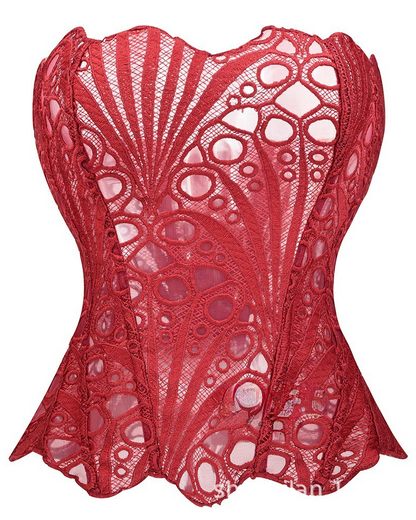 Irregular Lace Mesh Corset