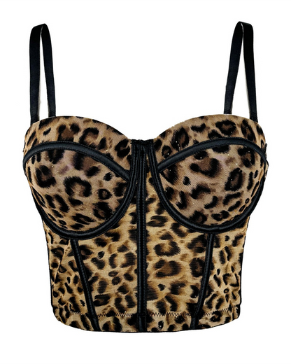 Leopard Print Clothing Fishbone Bra