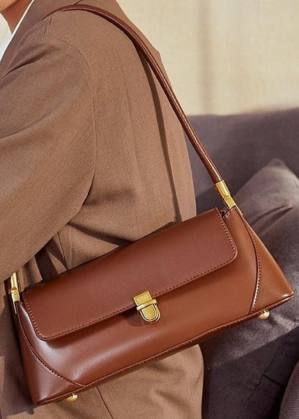 French-Elegance Leather Shoulder Bag