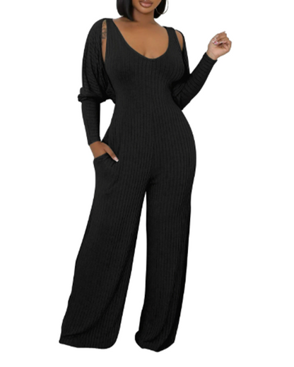 Suspender Jumpsuit Suit