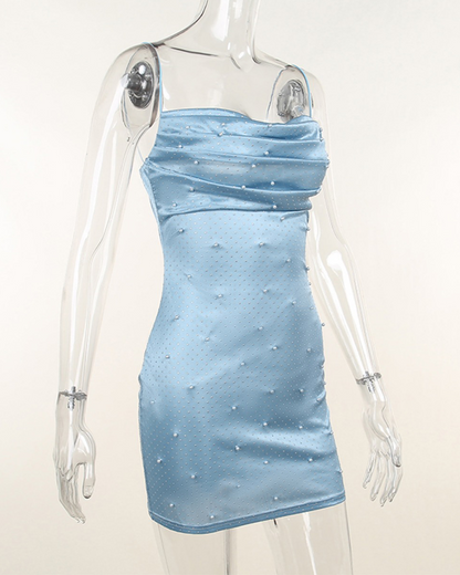 Slim-Fitting Suspenders Wrap Hip Dress