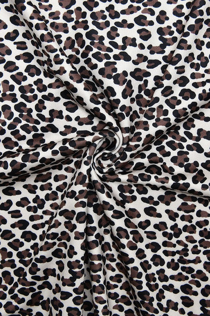 Halter Leopard Print Backless Mini Dress