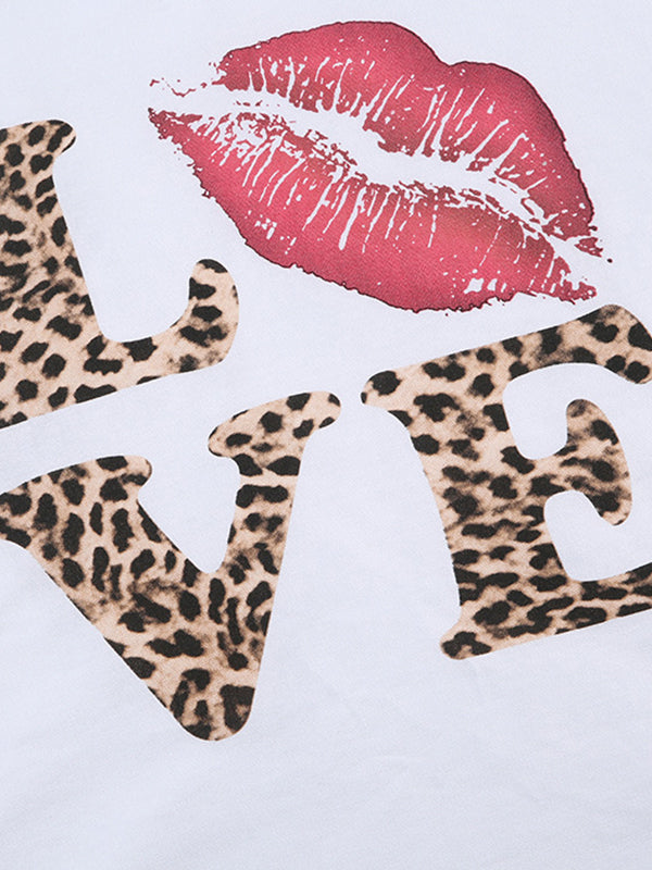 White Y2k Monogrammed Oversized Short Sleeve Tee