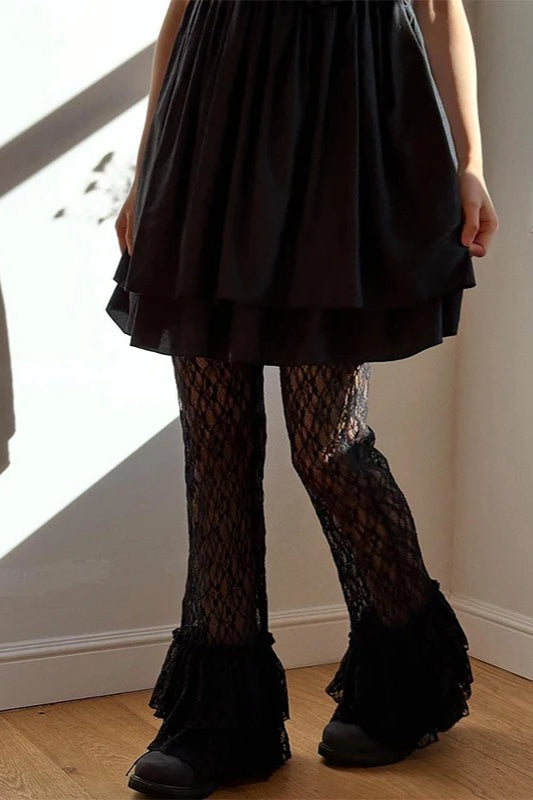 Gothic Ruffle Patchwork Pant