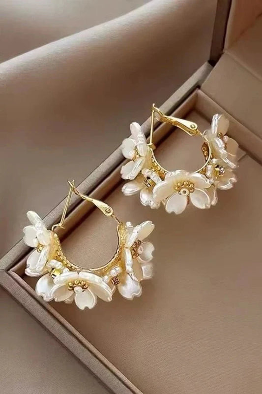 Blooming Blossom Hoop Earrings