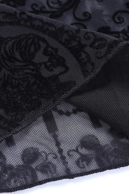 Y2K See-Through Mesh Floral Pant