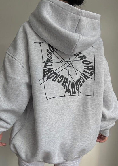 Casual Logo Hoodie - Oversized Long Sleeve Comfort