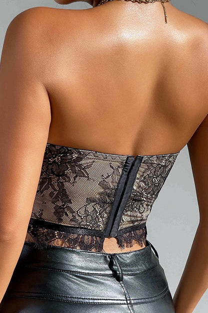 Lace Boned Underwire Bustier Corset