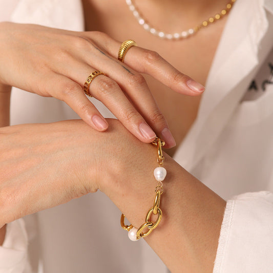 Adriana Freshwater Pearl Chain Bracelet