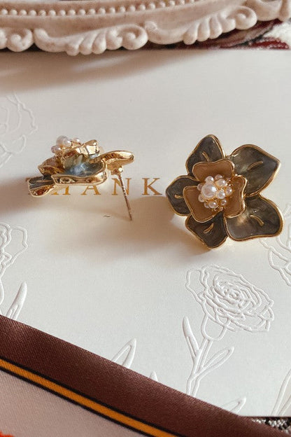 Pendiente de flor de aurora 