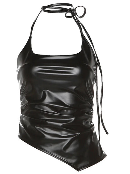 Chaleco negro mate moderno personalizado para chica joven, sexy, moderno y sencillo para mujer