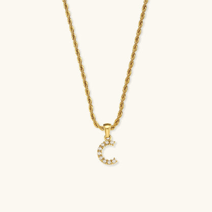 Aurora Pearl Initial Necklace