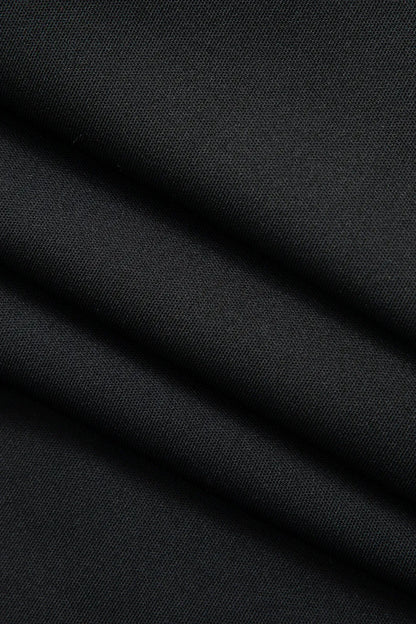 Carlita Black and White Asymmetric Lantern Sleeve Slit Maxi Dress