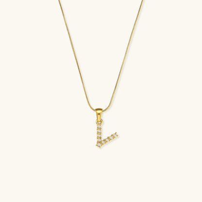Celeste - Gold Pearl Letter Necklace