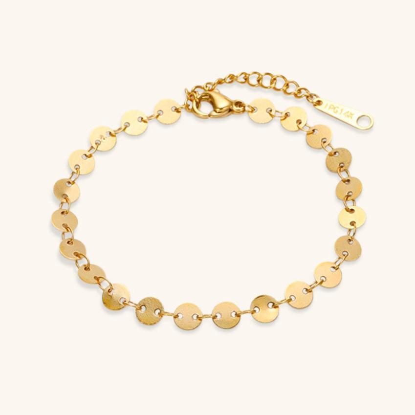 Celeste Gold Disc Bracelet