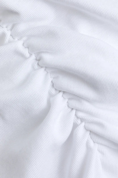 Circe Asymmetric Ruched Long Sleeve Top