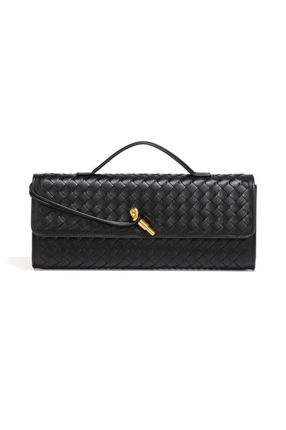 Woven Leather Clutch Bag