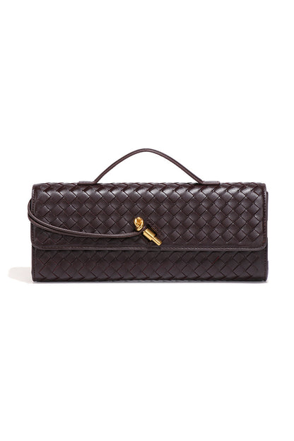 Woven Leather Clutch Bag