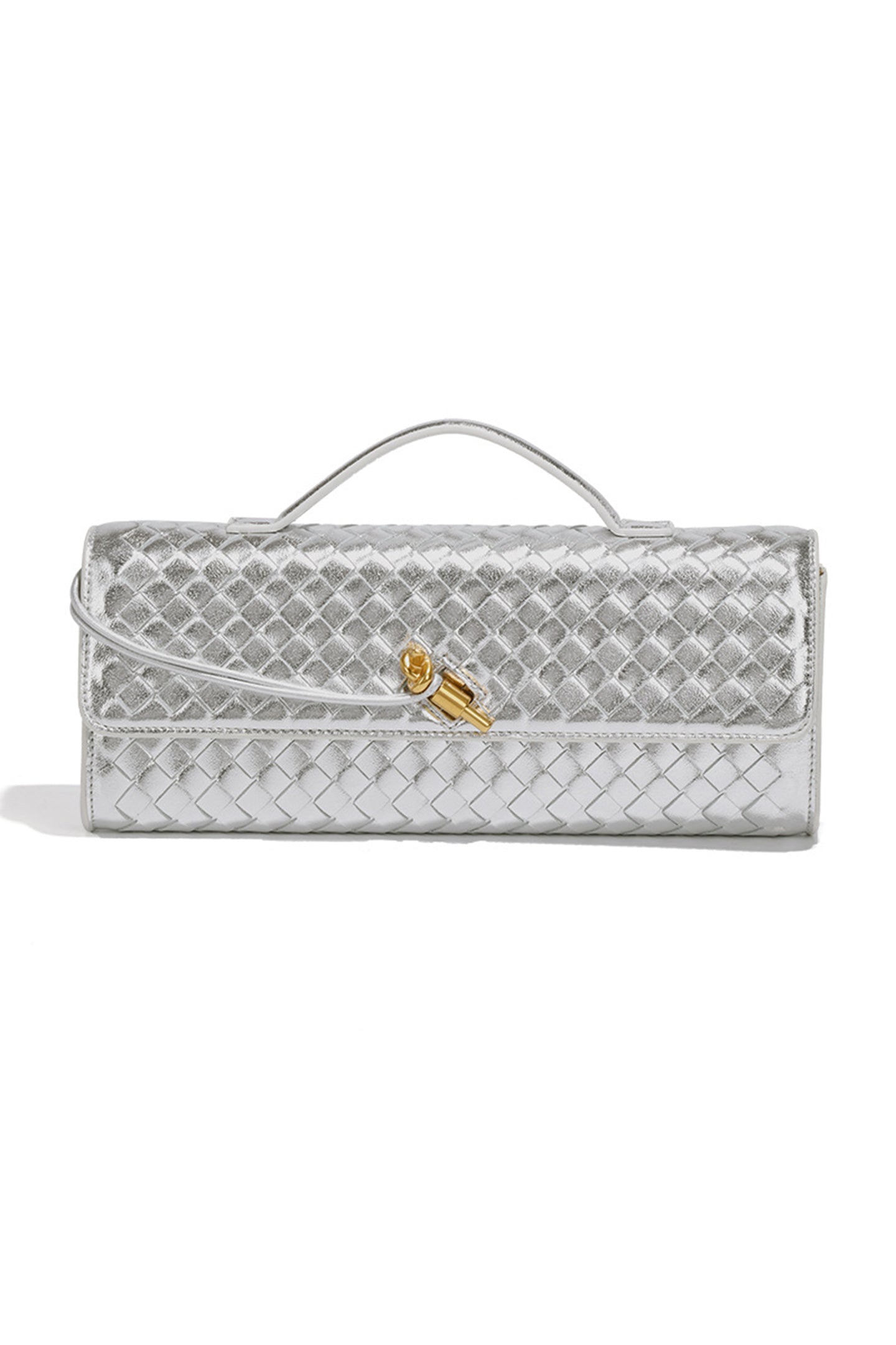 Woven Leather Clutch Bag