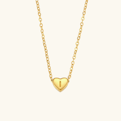 Golden Heartbeat - Initial Necklace