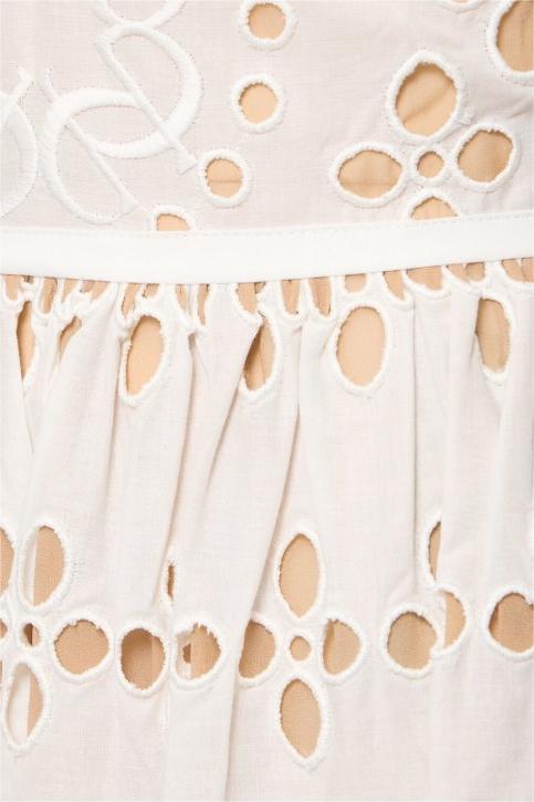 Vestido midi sin mangas de encaje liso 