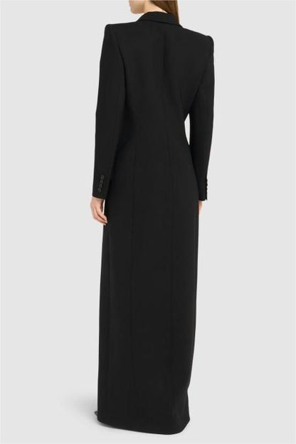 Abrigo de estar por casa de manga larga con un botón 