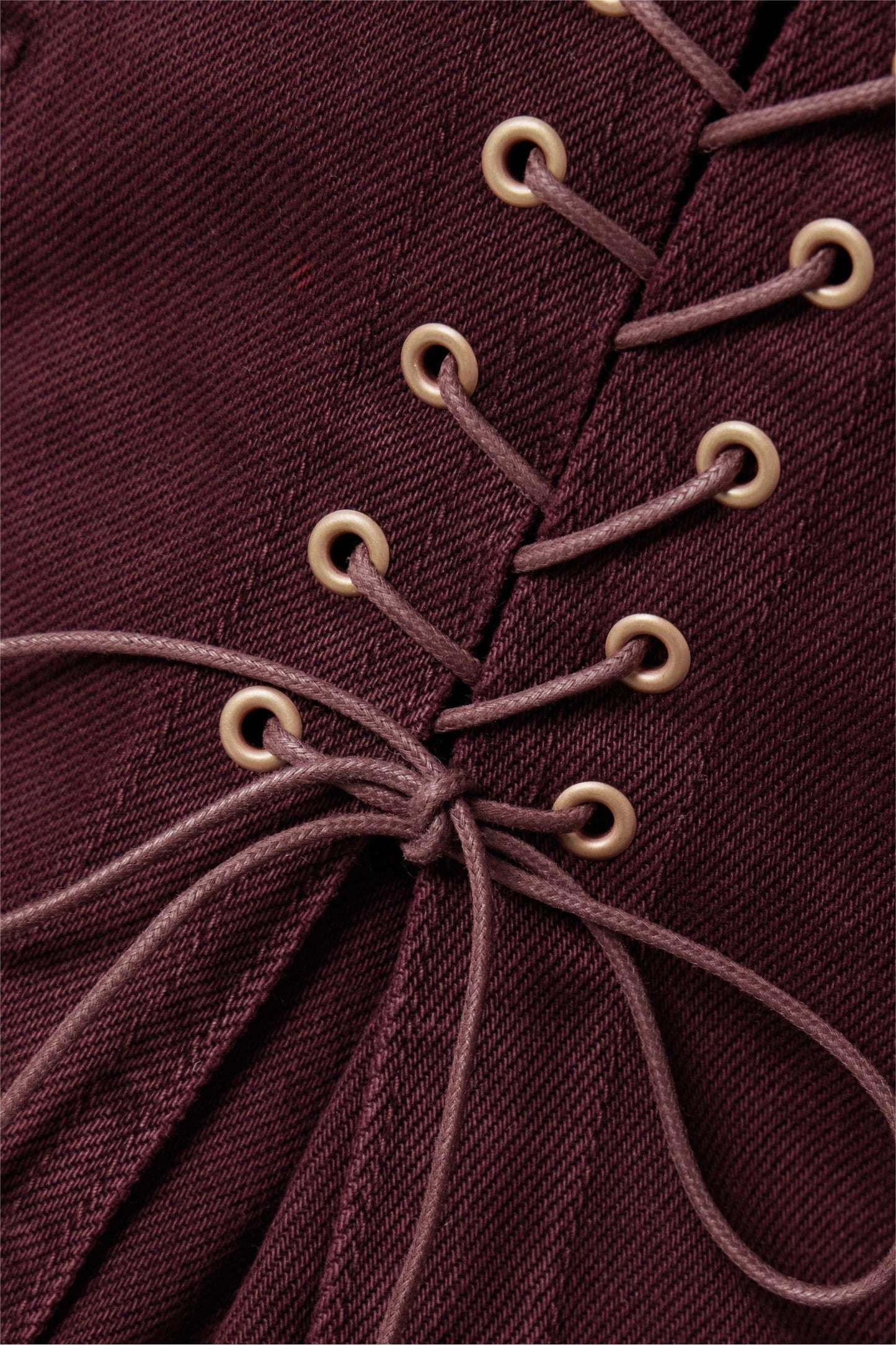 Conjunto de abrigo vaquero con cordones y falda midi de cintura alta 