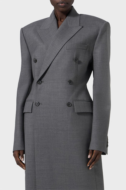 Abrigo de manga larga con fondo liso 