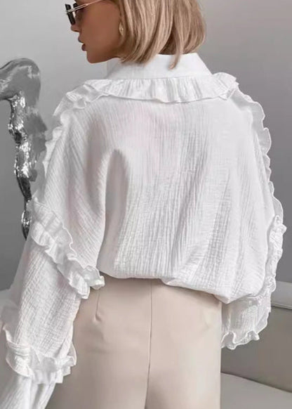 Eloise - Ruffled Cotton Blouse