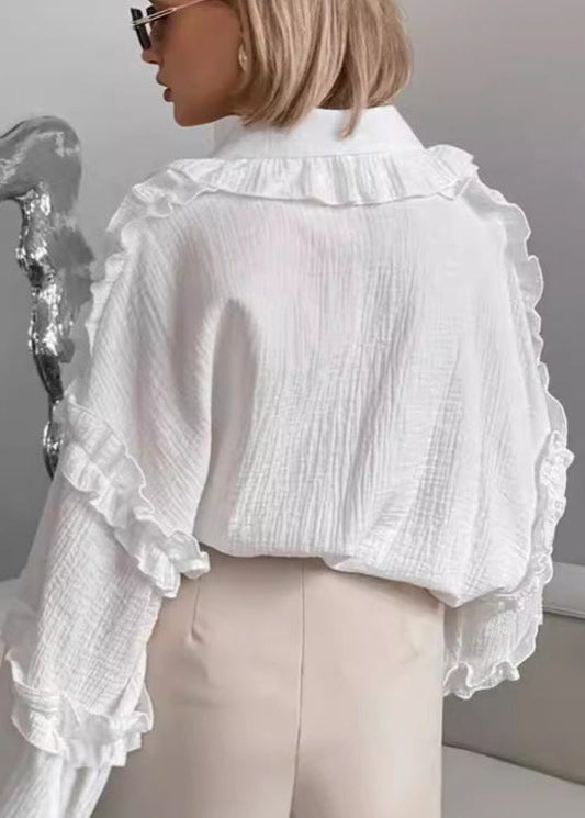 Eloise - Ruffled Cotton Blouse