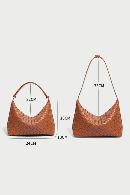 Weaved Leather Hobo Bag