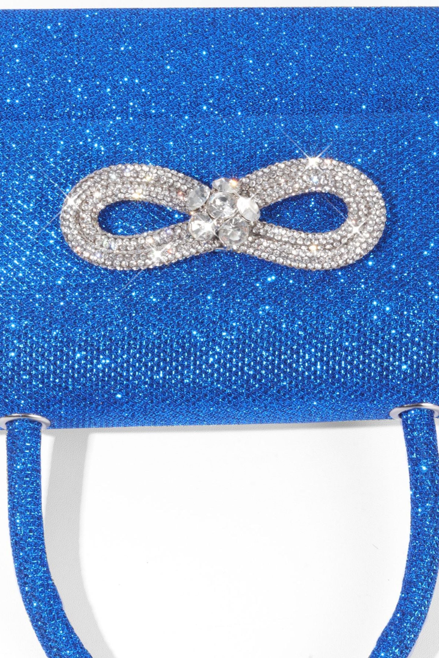 Metallic Shine Diamante Handle Bag
