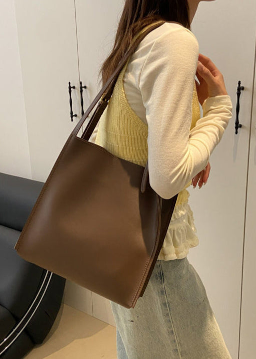 Carrera - Structured PU Leather Tote with Shoulder Strap