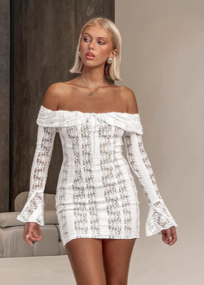 Camille – Off-Shoulder Lace Bodycon Dress