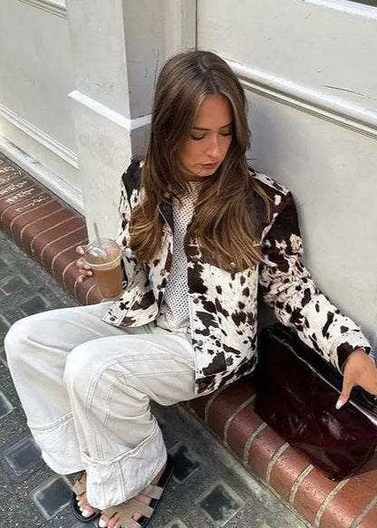 Cow Print Jacket