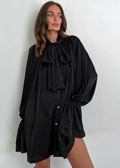 Opulent Grace - Bow Tie Blouse Dress