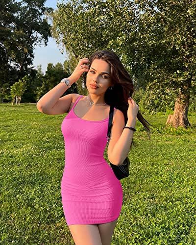 Vestido de mujer con ribete sin mangas y tirantes ajustados