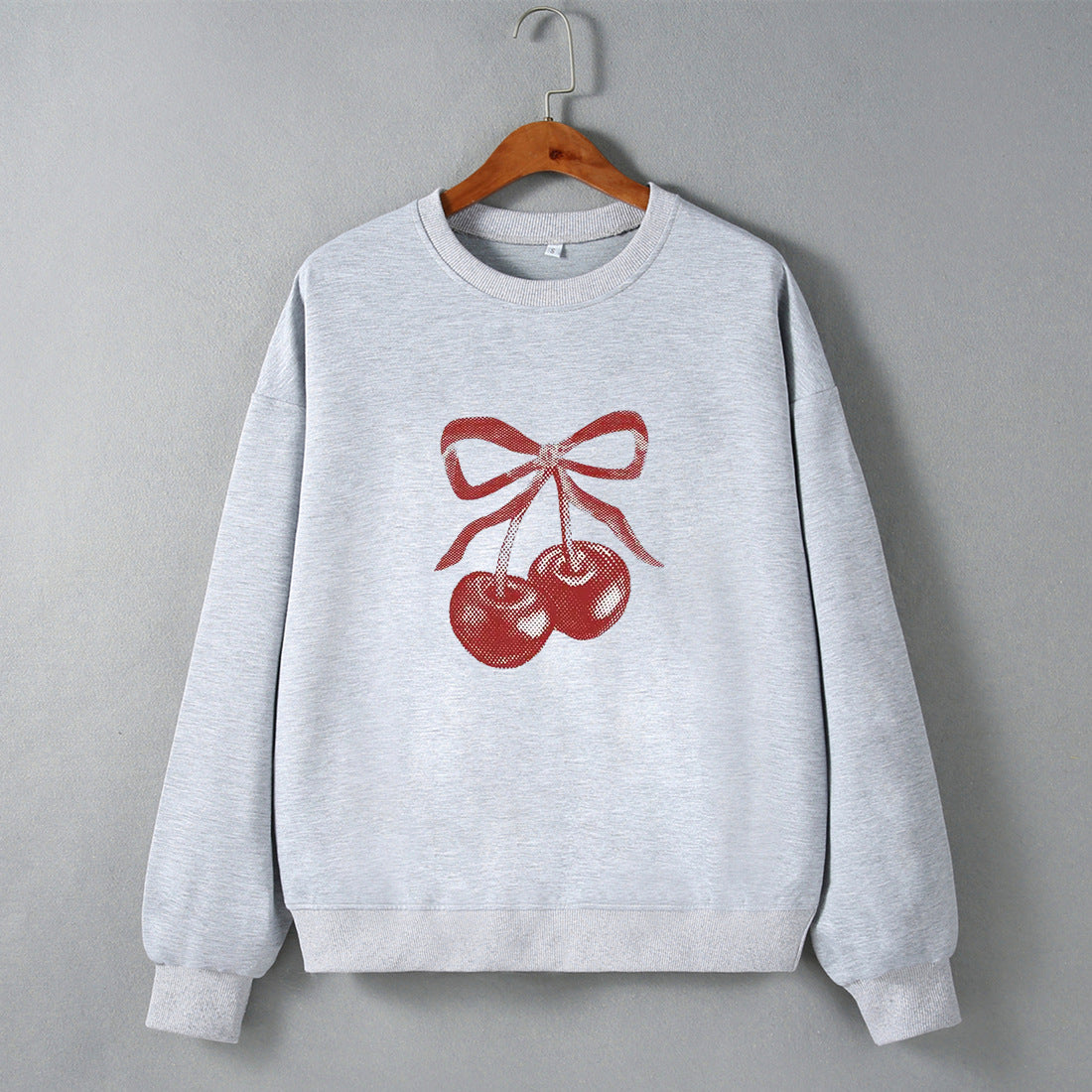 Suéter holgado de manga larga con hombros caídos y lazo estilo hipster urbano para mujer, ropa de otoño e invierno