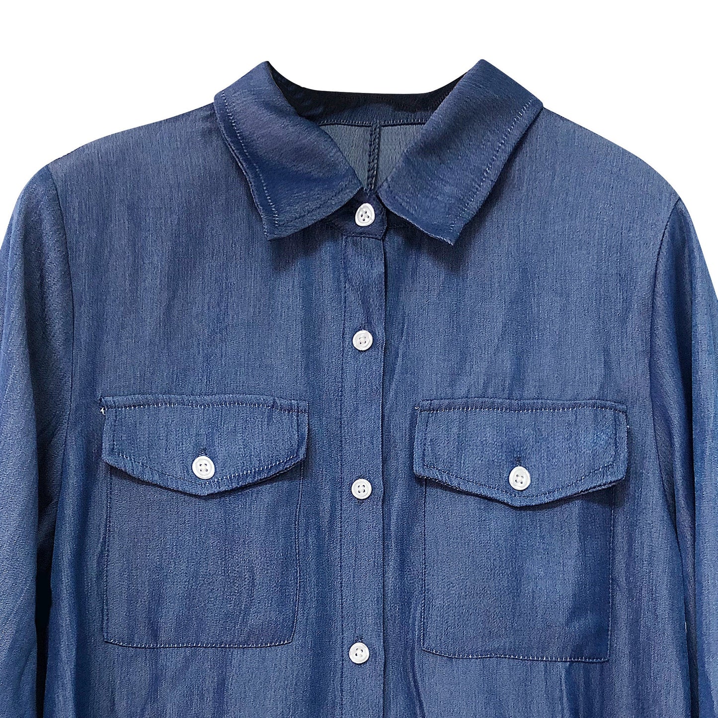 Vestido camisero de manga larga para mujer Vestido maxi