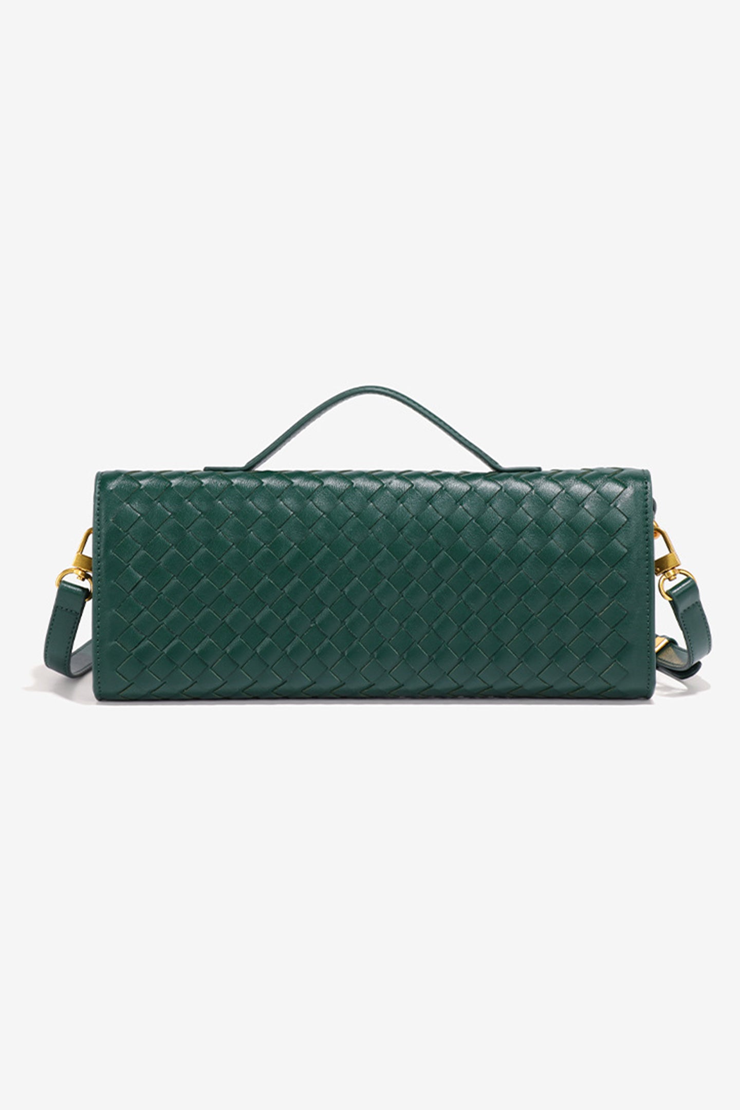 Woven Leather Clutch Bag