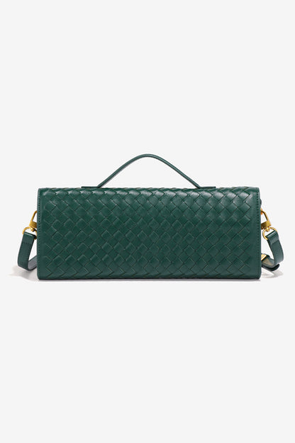 Woven Leather Clutch Bag