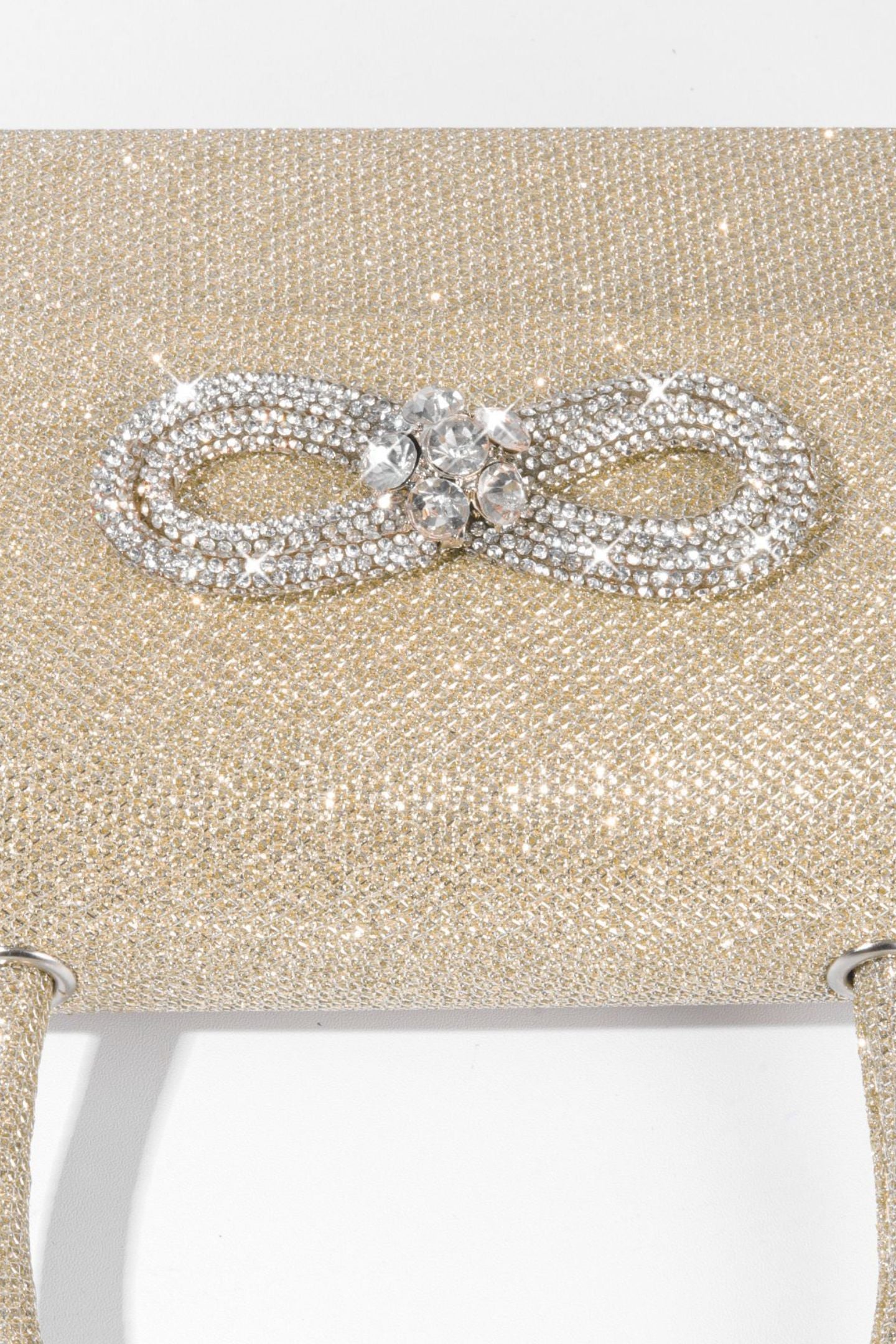 Metallic Shine Diamante Handle Bag