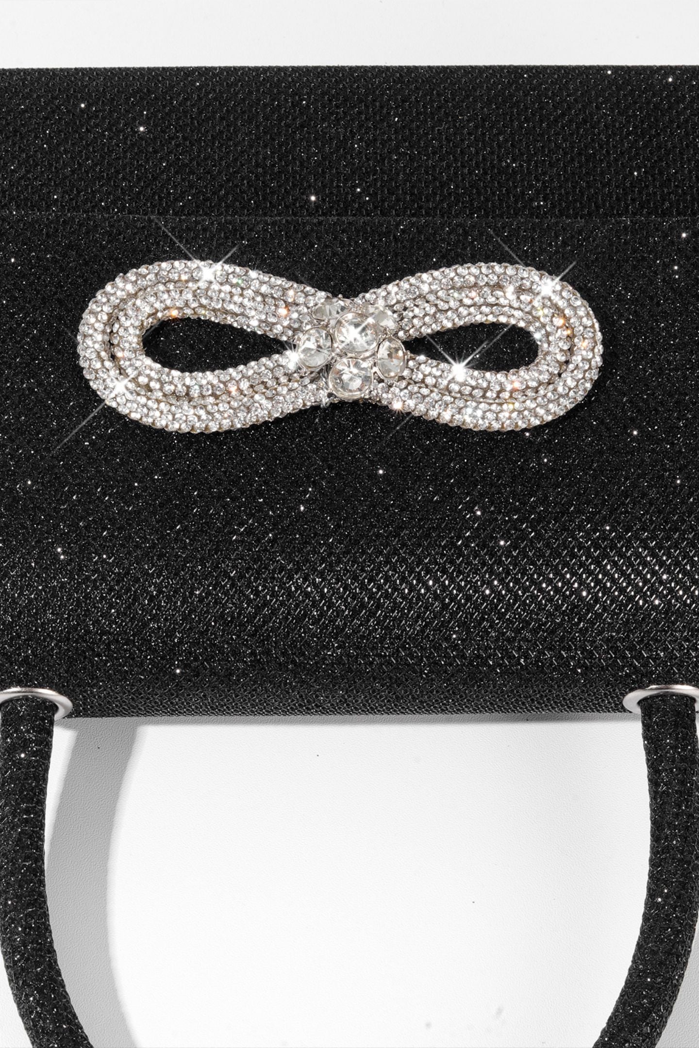 Metallic Shine Diamante Handle Bag