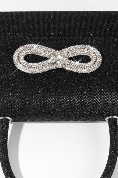 Metallic Shine Diamante Handle Bag