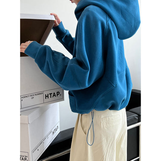 Sudadera con capucha y media cremallera para mujer, estilo informal, estilo blusa otoñal