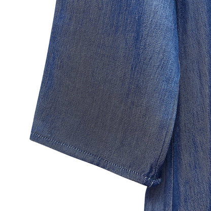 Vestido camisero de manga larga para mujer Vestido maxi