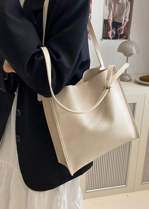 Carrera - Structured PU Leather Tote with Shoulder Strap